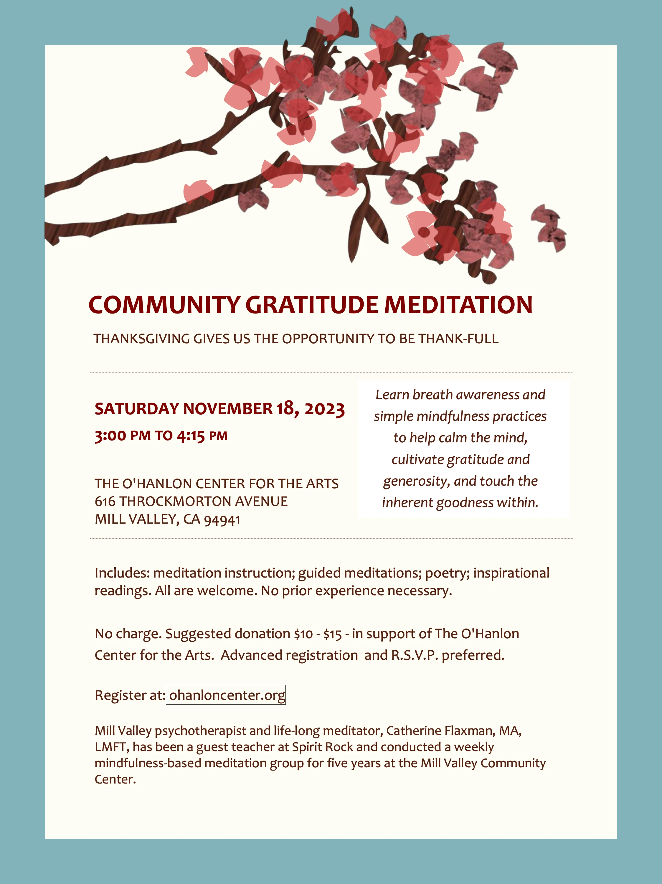 Community Gratitude Meditation with Catherine Flaxman